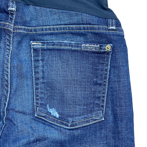 7 For All Mankind Maternity Jeans 29 Secret Fit Belly Skinny Stretch Denim Jean - Picture 10 of 13